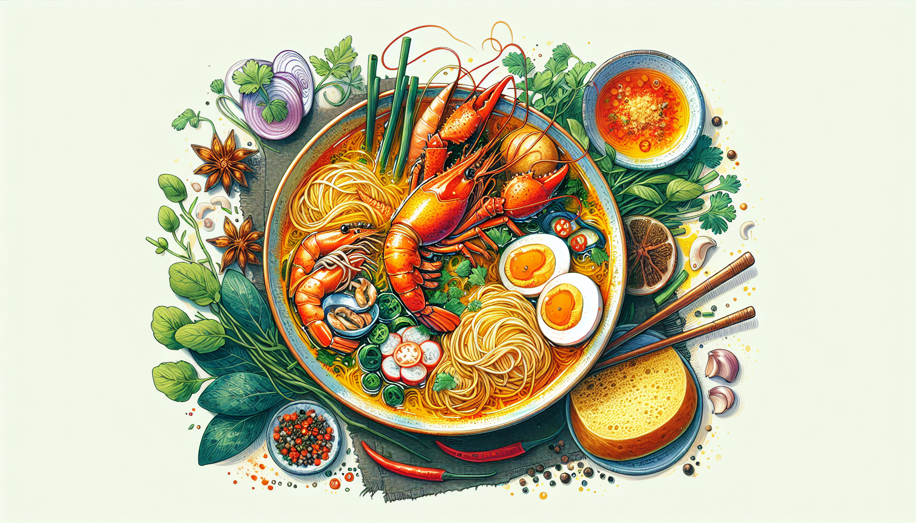 Mì Quảng: Một món ăn truyền thống của miền Trung Việt Nam, được làm từ bánh mì sợi và các loại hải sản như tôm, cua, mực.