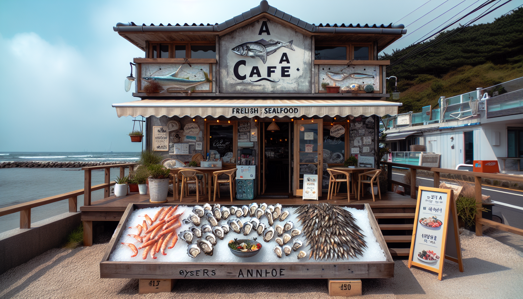 Quán A: Nằm ngay bên bờ biển, quán A nổi tiếng với các món hải sản tươi sống như hàu, tôm, cá trích.