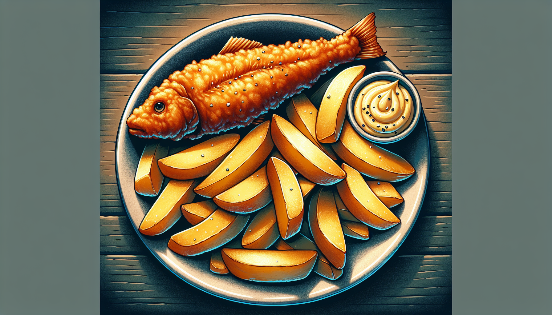 Fish and Chips: Một trong những món ăn truyền thống của nước Anh, bao gồm cá chiên giòn và khoai tây chiên.