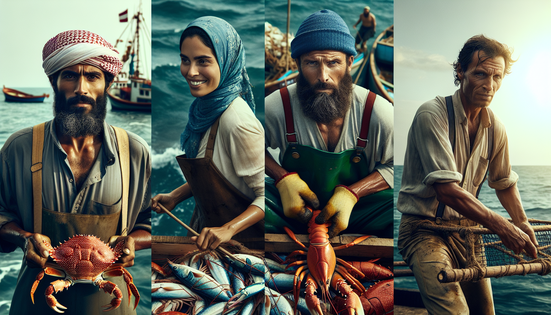 Người dân bắt cua, bắt ghẹ và bắt cá trên biển là những người nông dân ven biển.